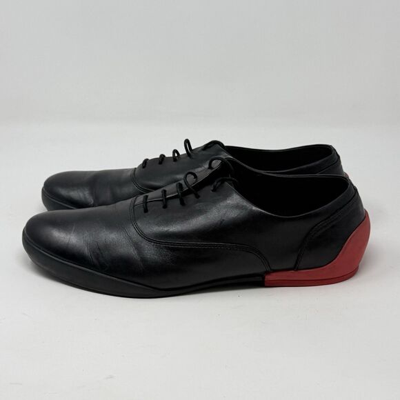 Camper Romain Kremer Oxford Shoes Mens 12 EU 46 Black Leather Red Heel Hipster main image 11